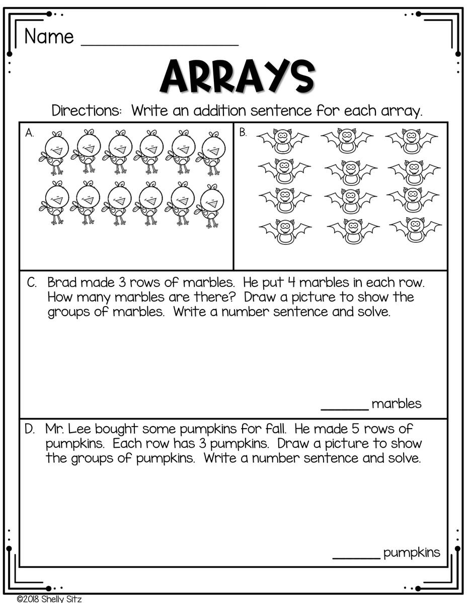 Arrays Worksheets 2nd Grade ArgoPrep
