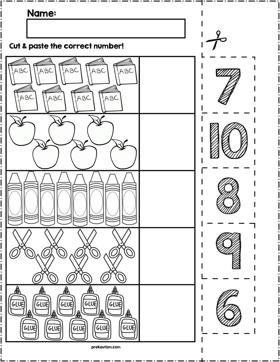 Free Printable Kindergarten Counting Worksheets Happy Toddler Playtime