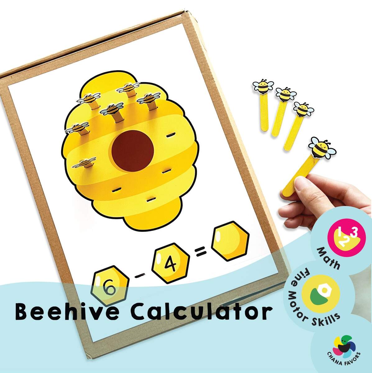 Beehive Math Calculator Preschool Printable Activity PDF Download Etsy Israel