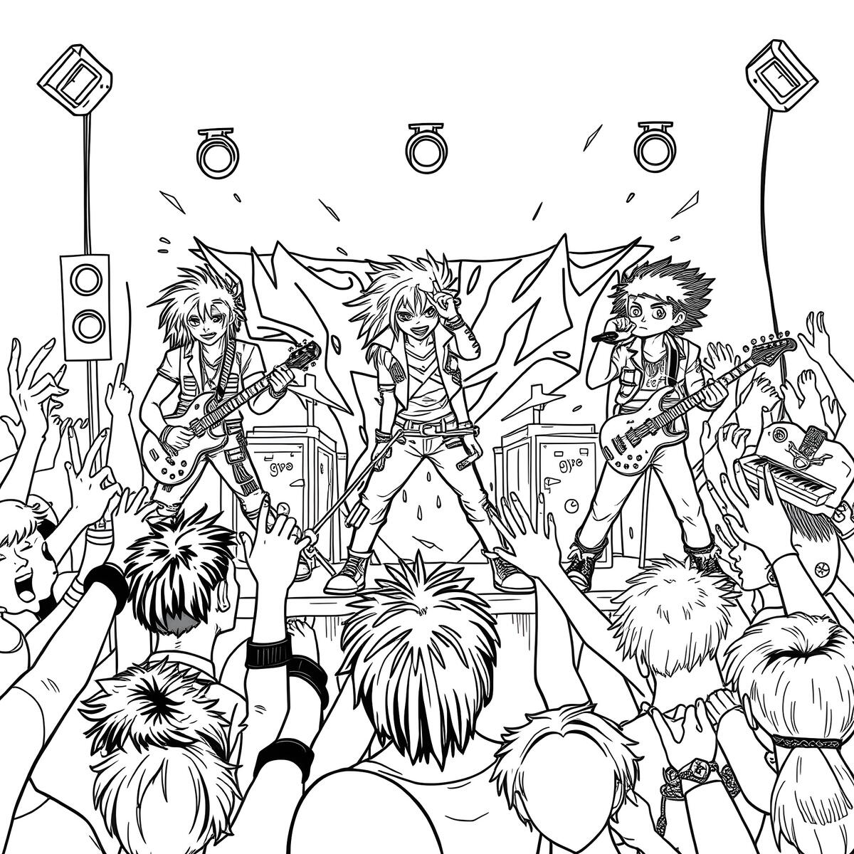 Best Punk Rock Coloring Pages Free Printable PDF