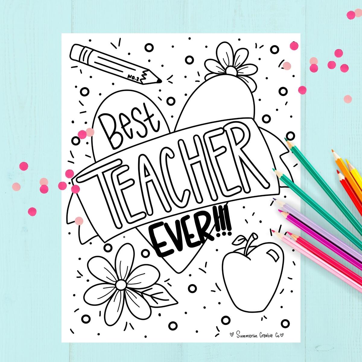 Teacher Appreciation Coloring Pages Fun Printables To Say Thank You World Of Printables