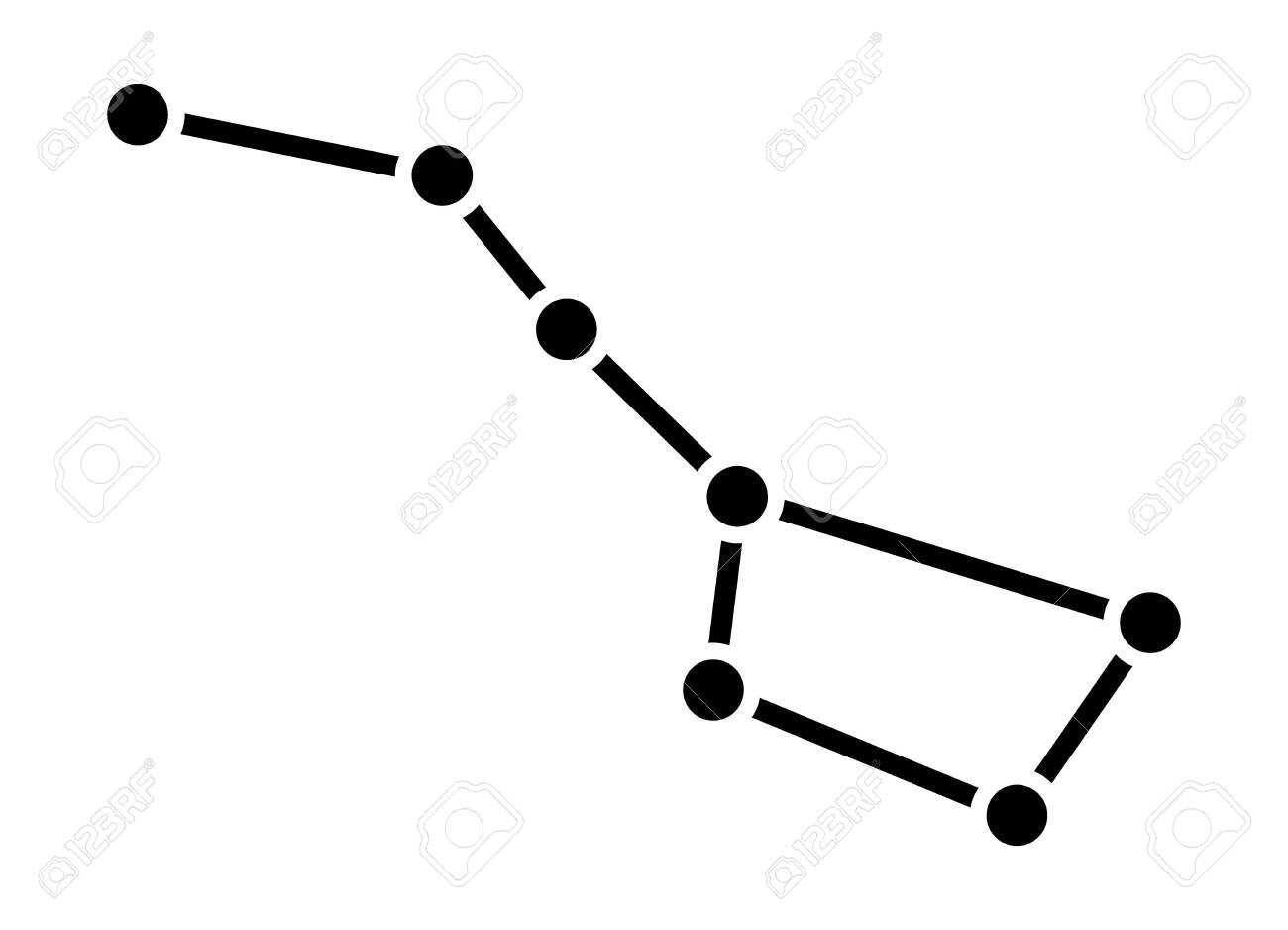 Big Dipper Asterism In The Ursa Major Constellation With Dots Flat Vector Icon For Space Apps And Websites Royalty Free SVG Cliparts Vectors And Stock Illustration Image 135282031