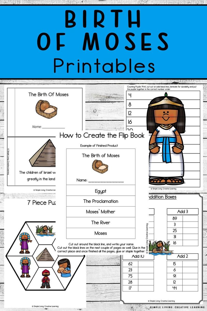 The Birth Of Moses Exodus 2 1 20 Bible Crafts And Activities