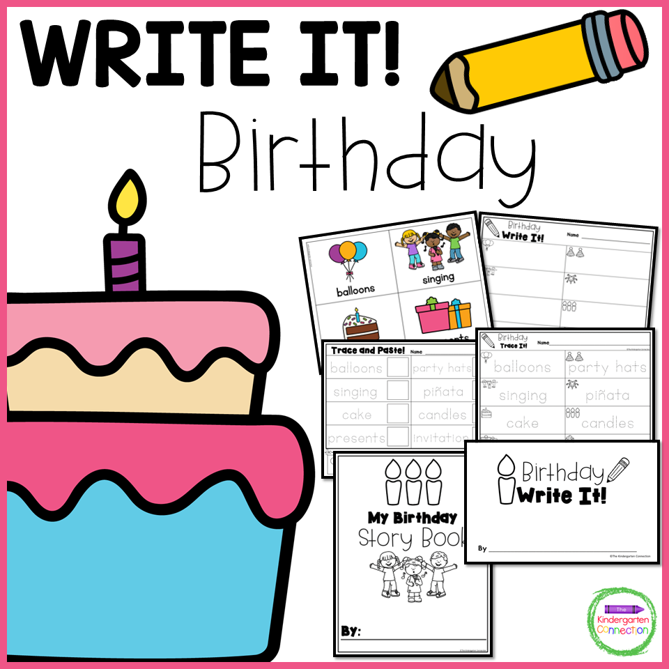 Birthday Write The Room Writing Center Activities The Kindergarten Connection