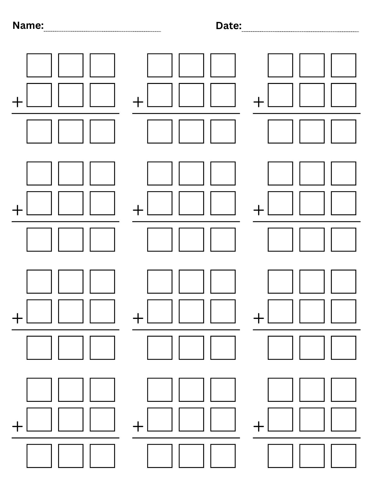 3 Digit Addition With Regrouping Worksheets Etsy