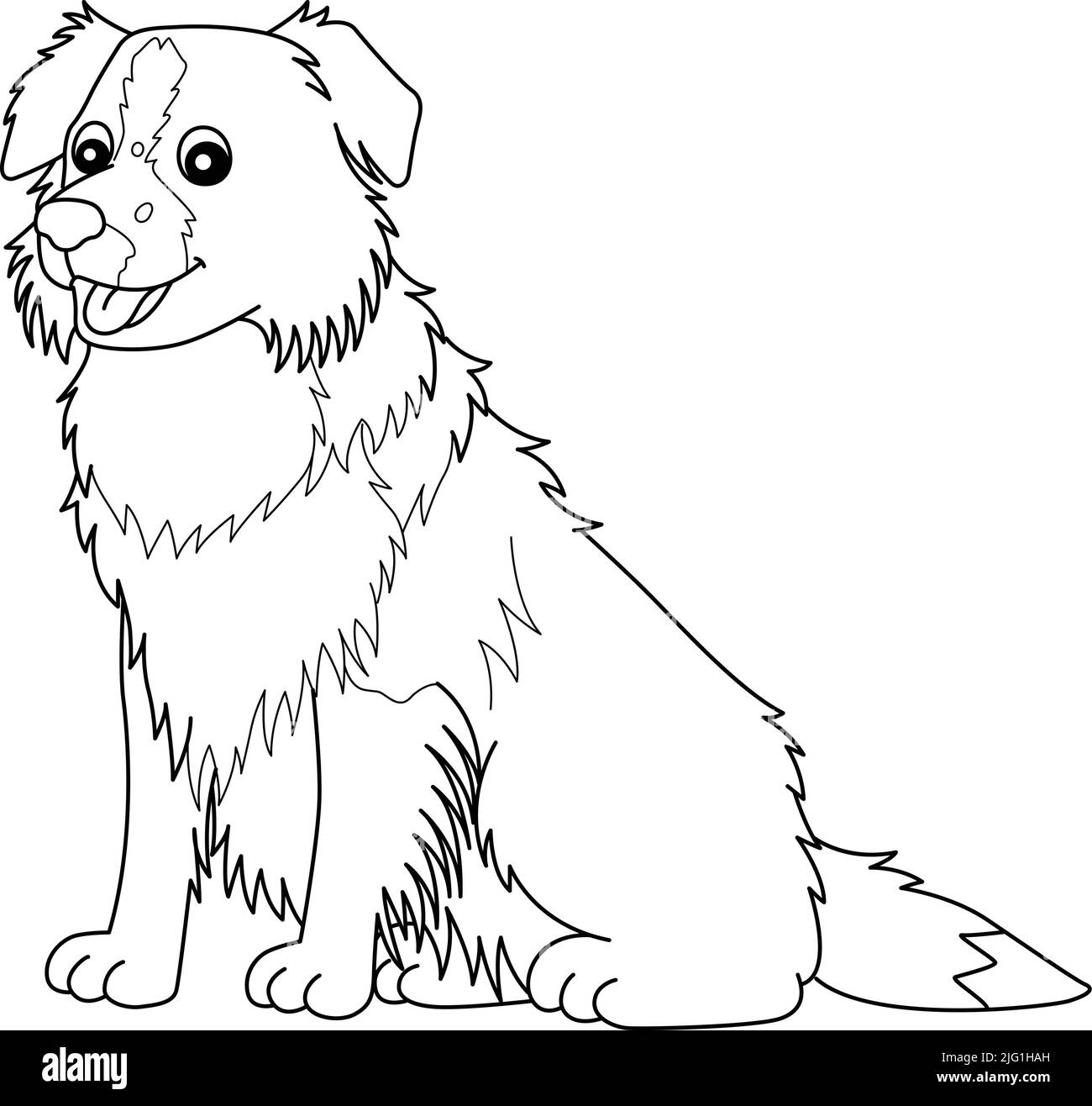 Border Collie Dog Isolated Coloring Page For Kids Stock Vector Image Art Alamy