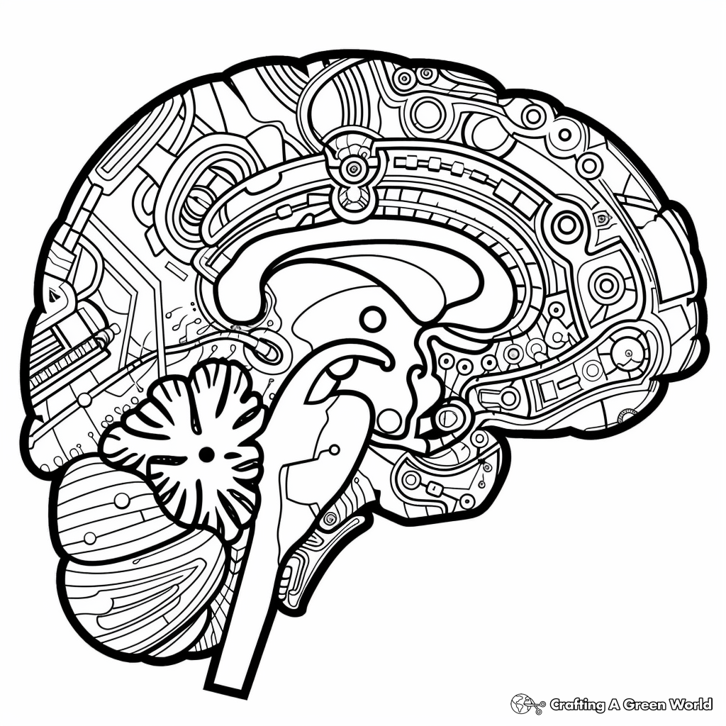 Brain Coloring Pages Free Printable