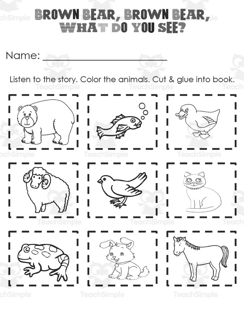 Brown Bear Brown Bear What Do You See Printable Story Extension Activities Fun With Mama