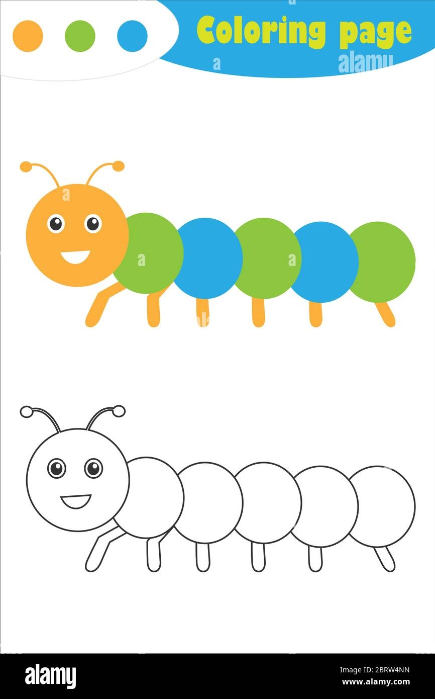 Caterpillar Coloring Page Printable Hi Res Stock Photography And Images Alamy