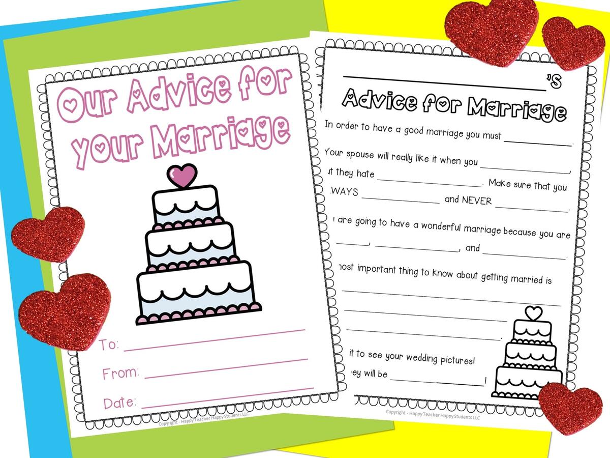Childrens Advice For Marriage Wedding Advice Book Weddings Kids Table Activity Advice For Bride From Children Advice For Wedding Kids Etsy