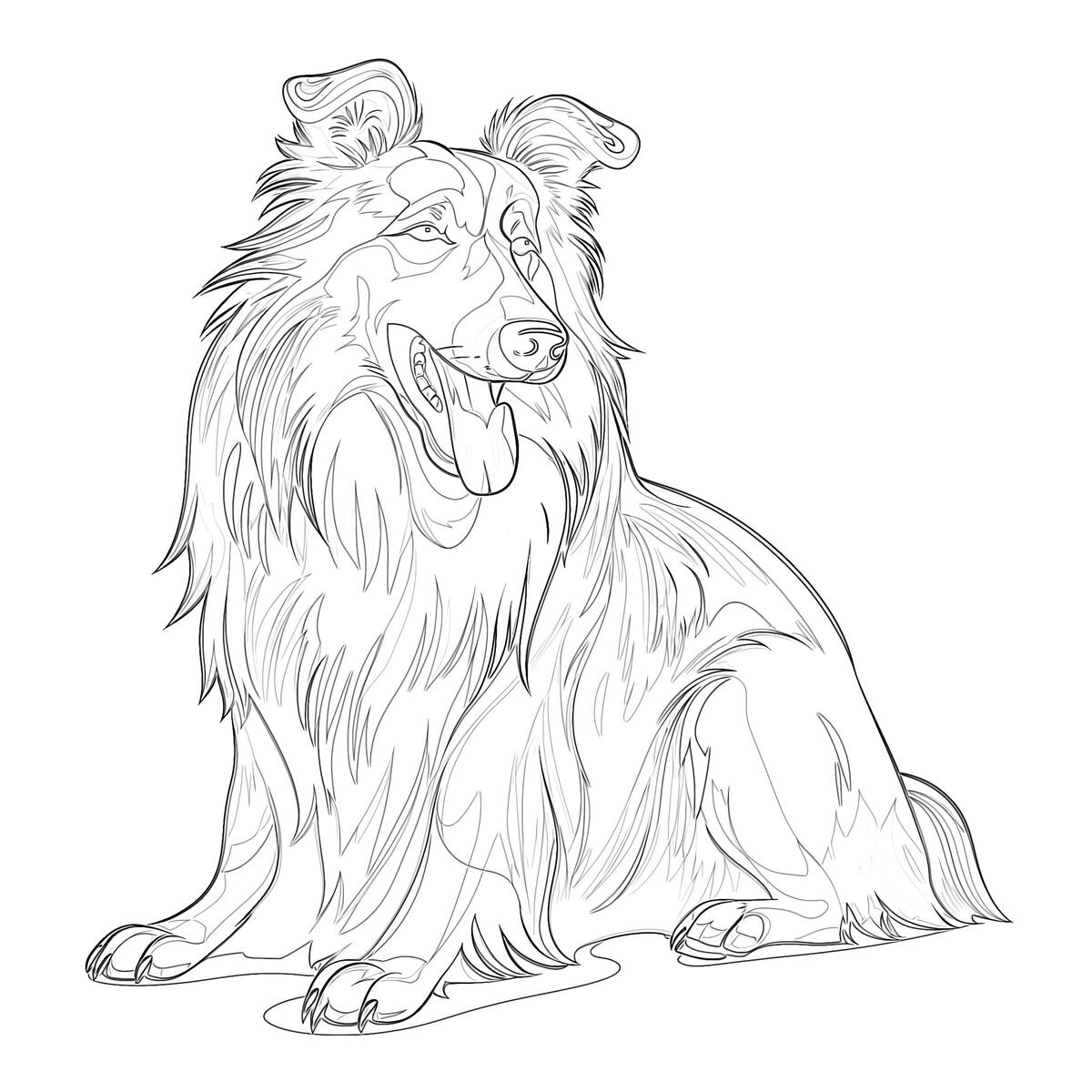 Free Printable Border Collie Coloring Pages