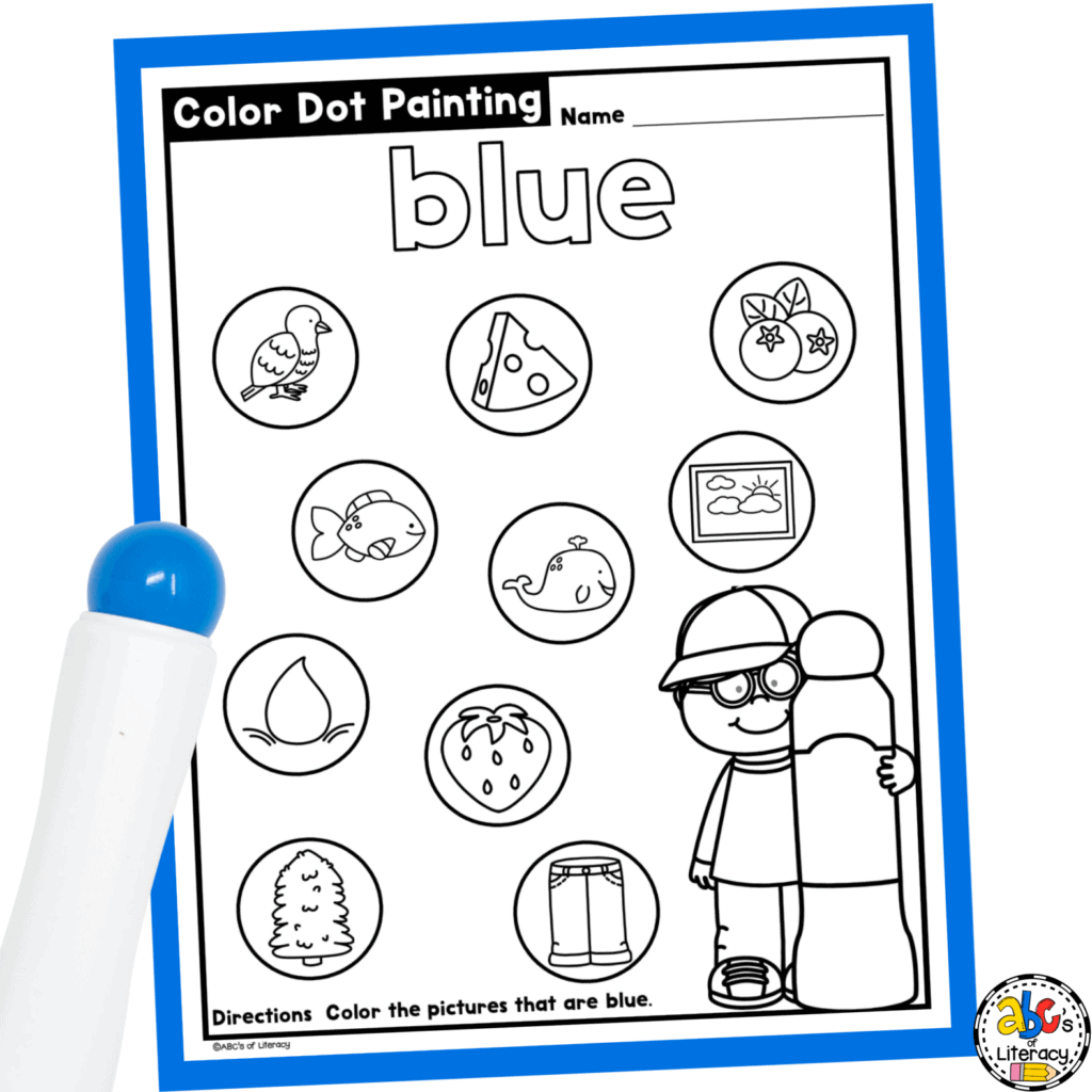 Color Dot Painting Worksheets