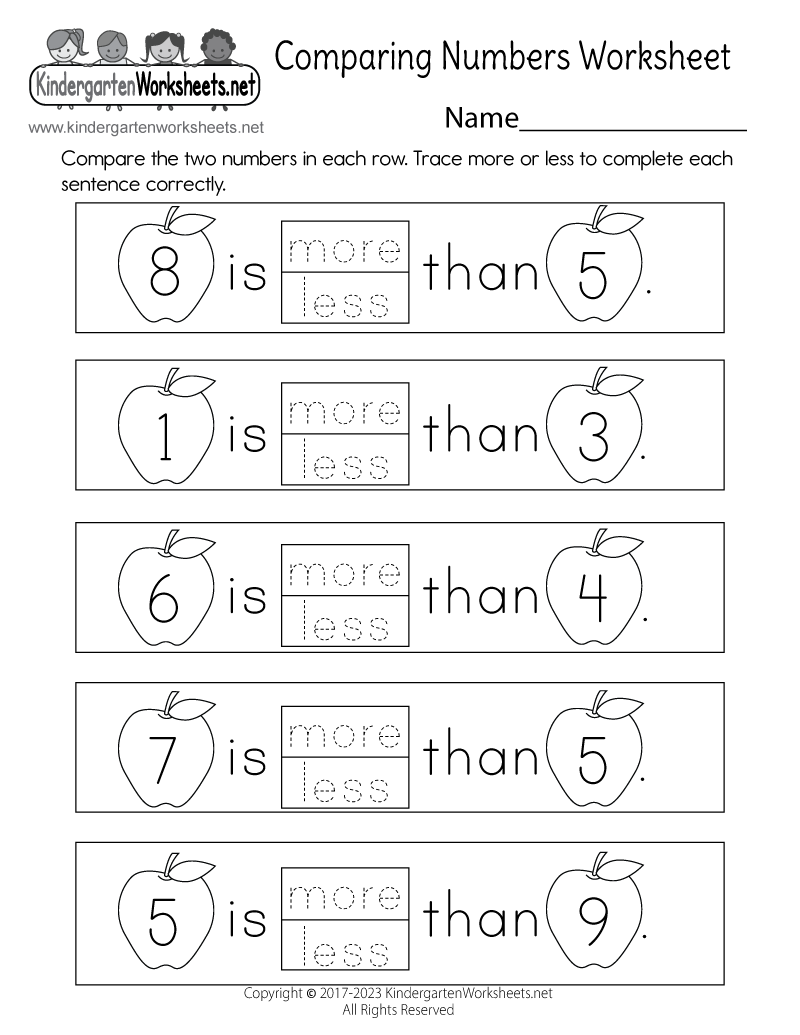 Comparing Numbers Worksheet Free Printable Digital PDF Comparison Worksheet Free Printable Digital PDF