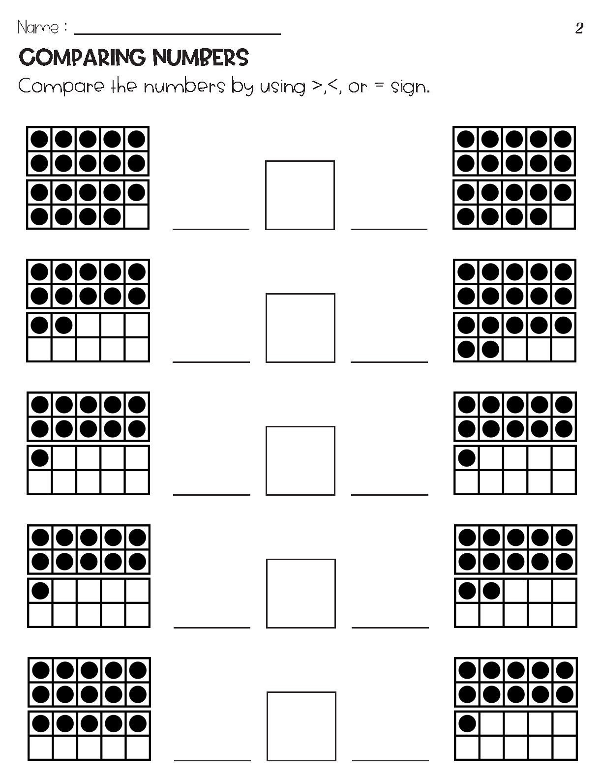Counting And Comparing Numbers 11 20 With Ten Frame Worksheets Etsy Israel