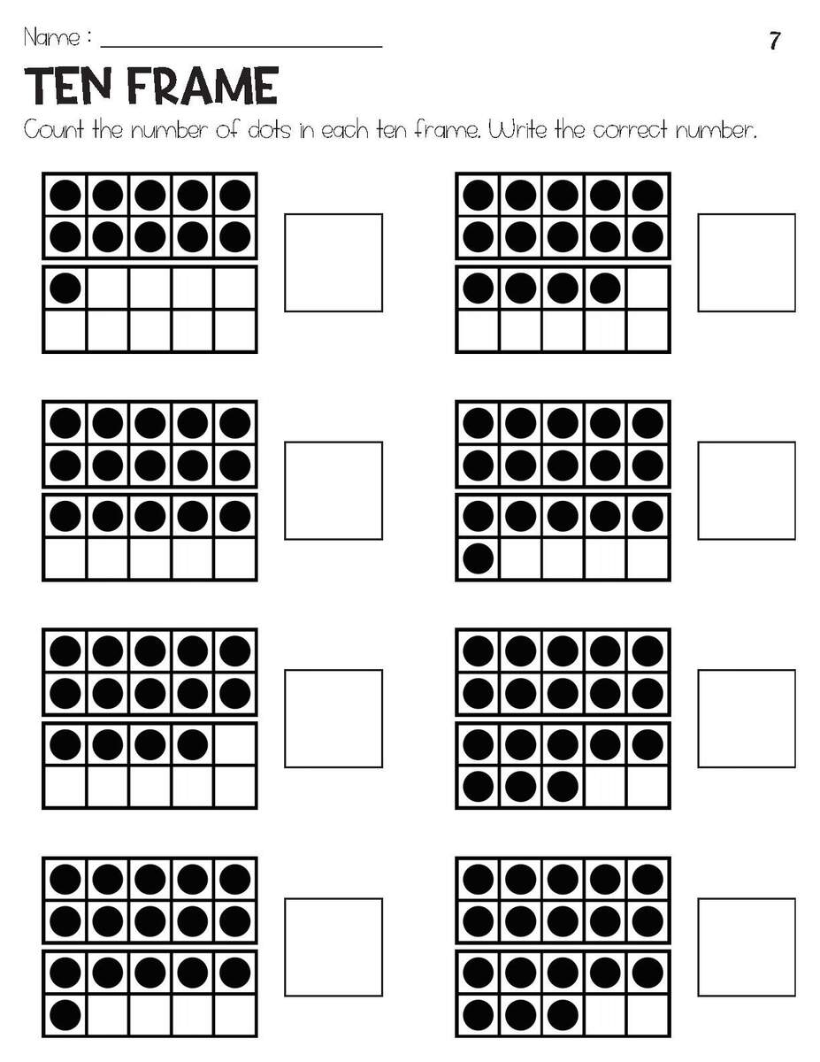 Ten Frame Worksheets Superstar Worksheets