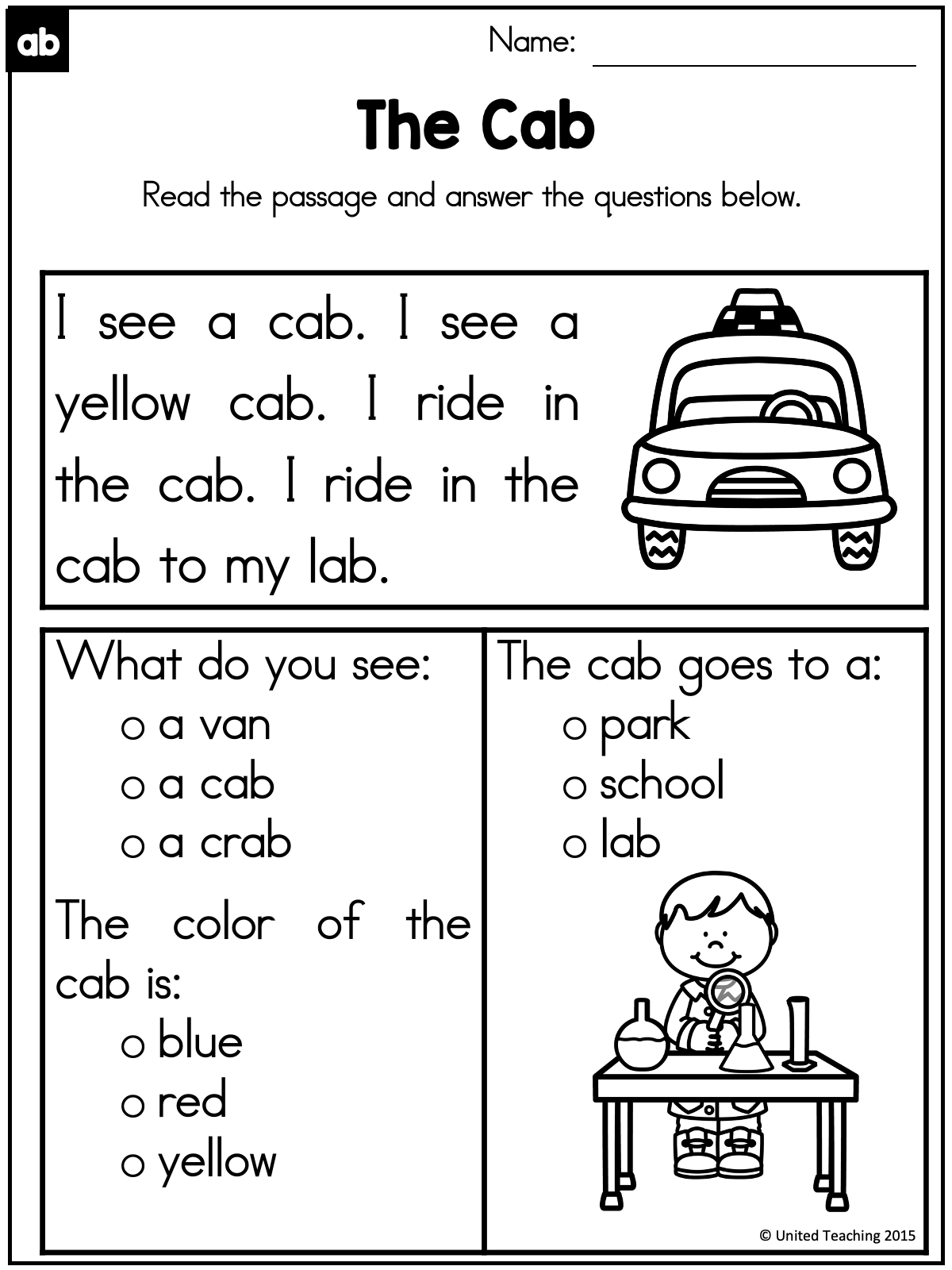 At Word Family Reading Comprehension Worksheet KidzeZone Worksheets Library