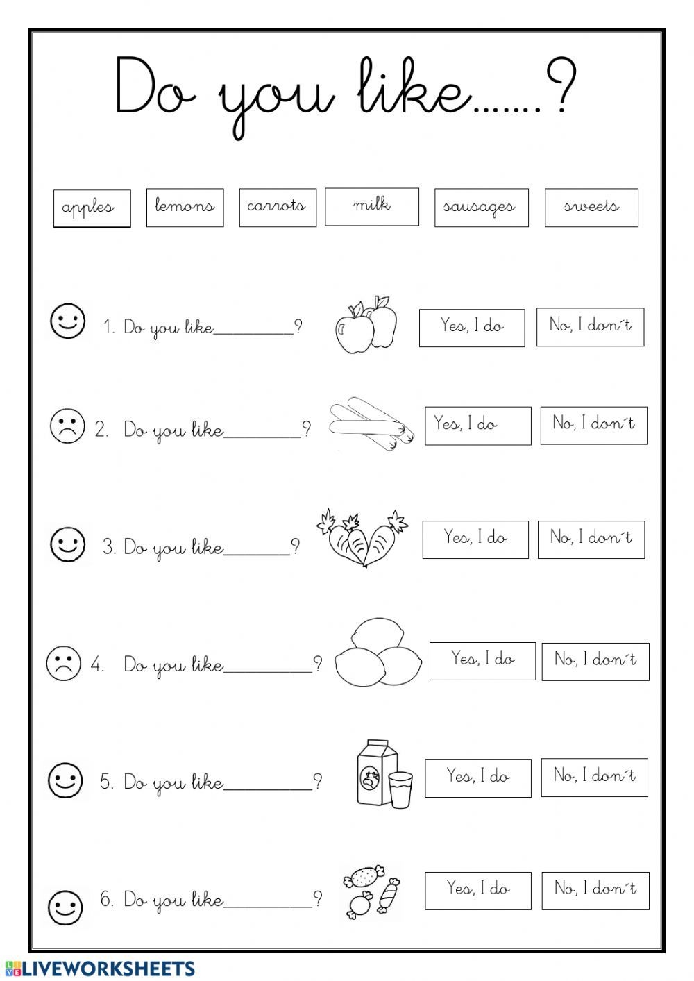 Do You Like Interactive Worksheet English Lessons For Worksheets Library