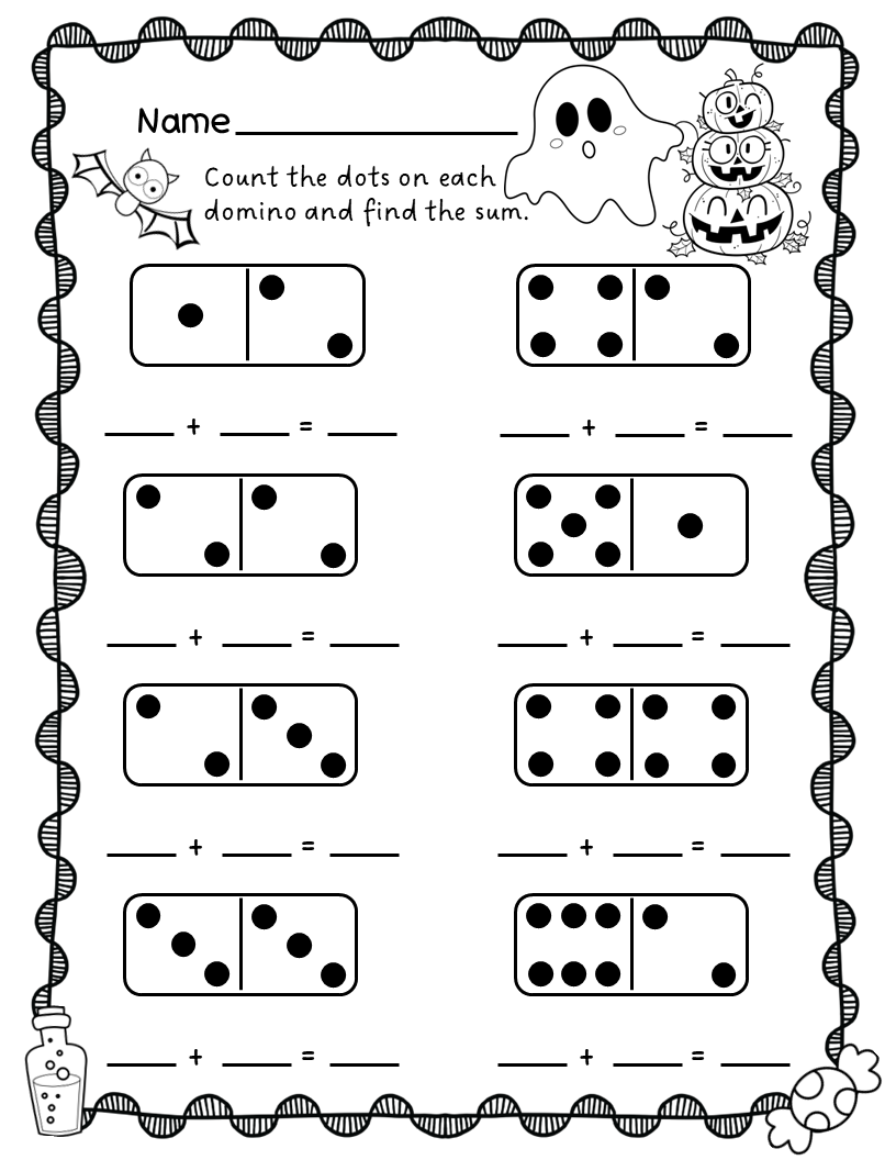 Addition Math Worksheets For Kindergarten
