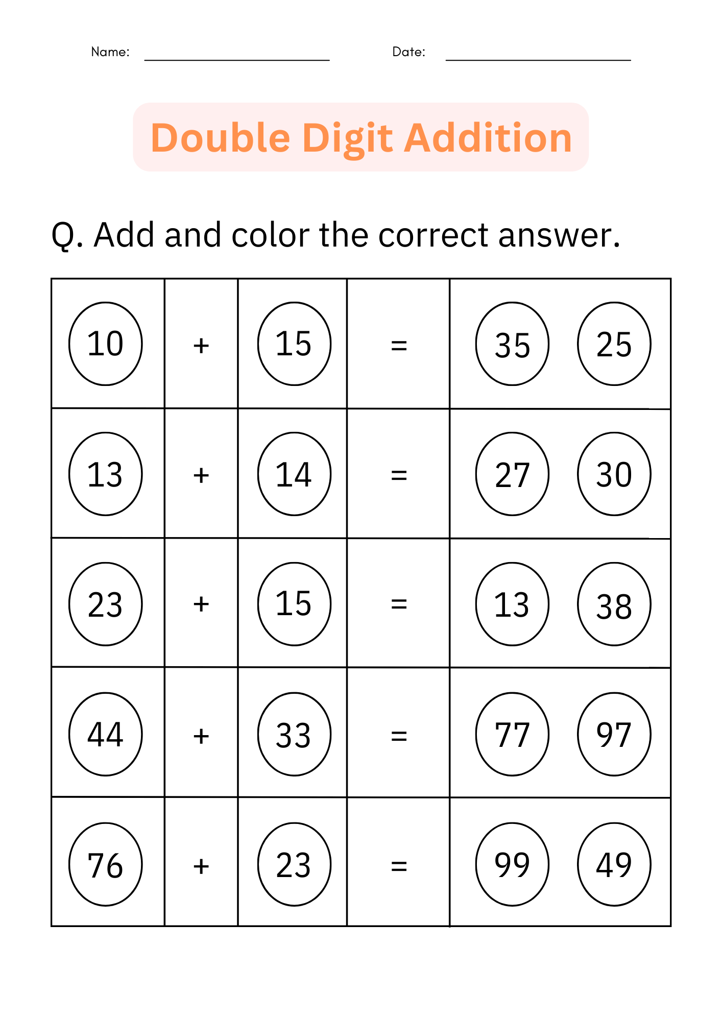 Double Digit Addition With Regrouping Worksheets 2 Digit Addition For Grade 1 Made By Teachers