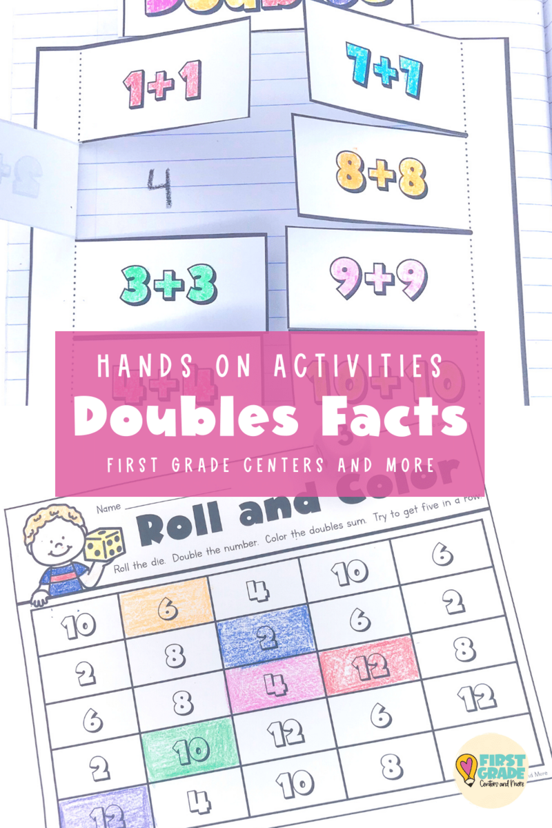 Doubles Facts In Math Addition Fluency Strategy First Grade Centers And More