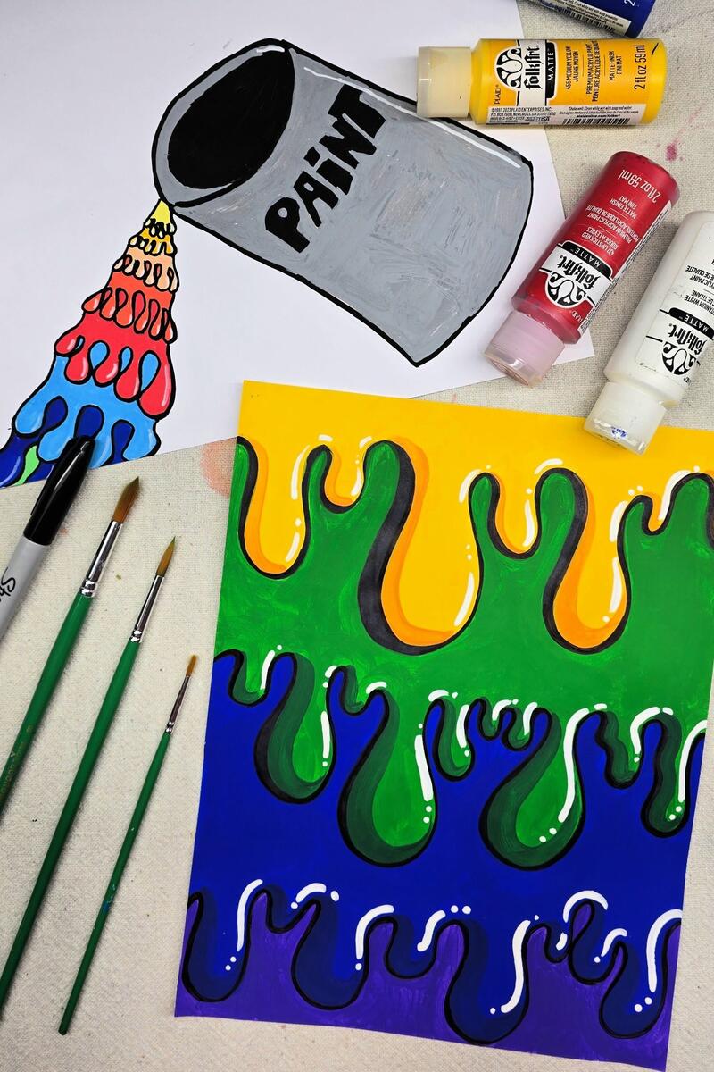 Draw Dripping Paint Art Project For Kids Kids Activities Blog