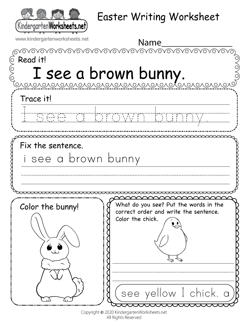 Writing Practice Worksheets Free 5 Pages