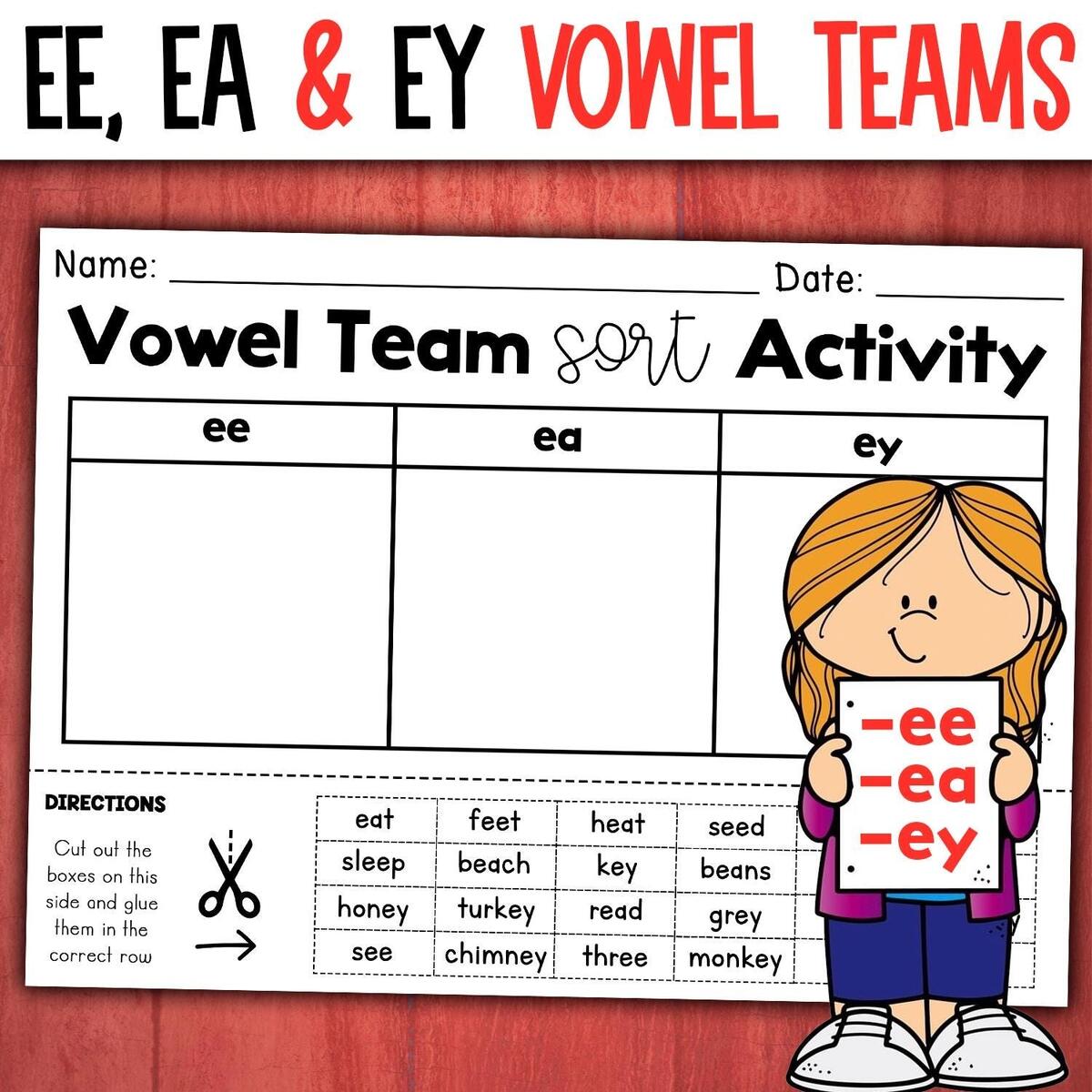 Spelling Game For Ee And Ea Words The Measured Mom