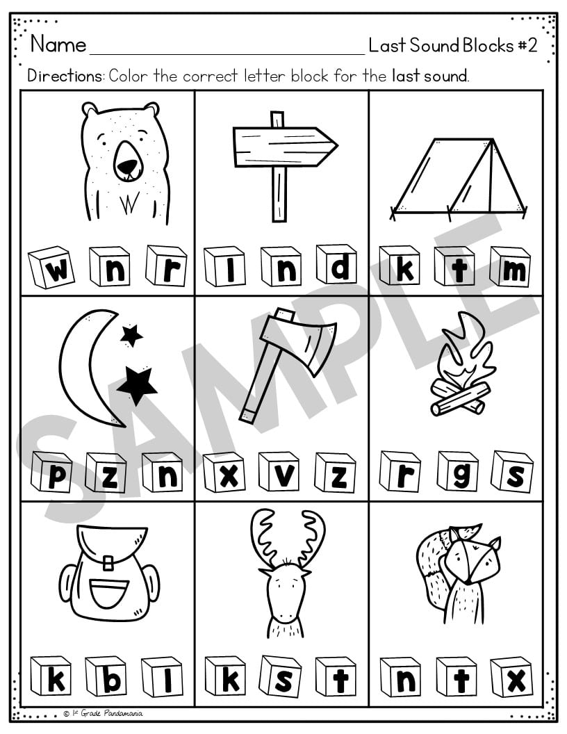 Initial Medial And Final Sounds Worksheets Library