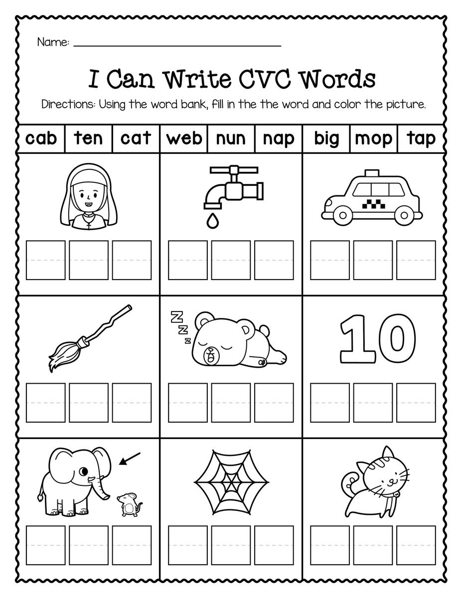 Engaging CVC Words Worksheets For Kindergarten And 1st Grade Phonics Made By Teachers