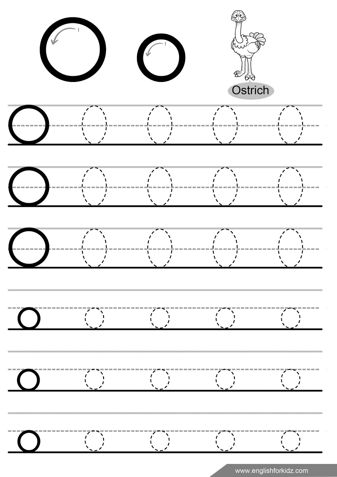 English For Kids Step By Step Letter O Worksheets Flash Cards Worksheets Library