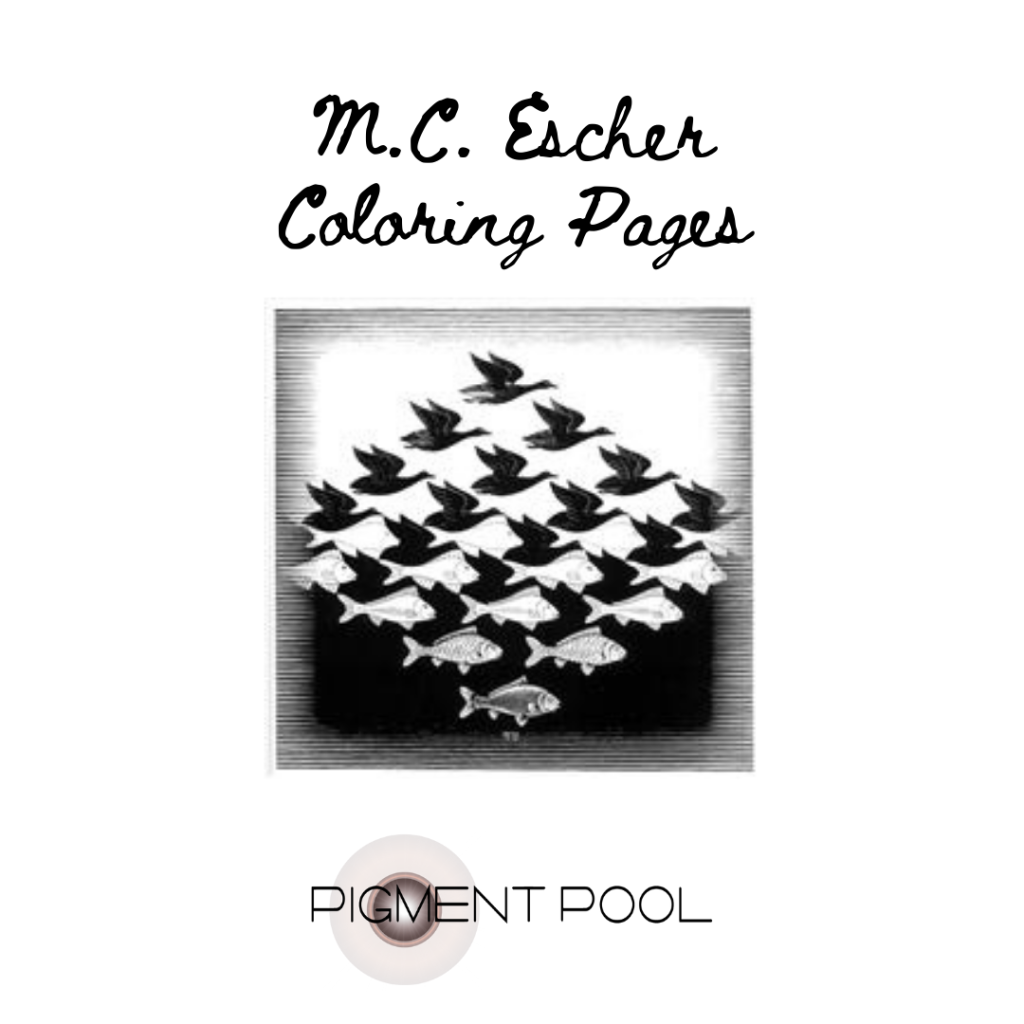 Escher Coloring Pages Pigment Pool