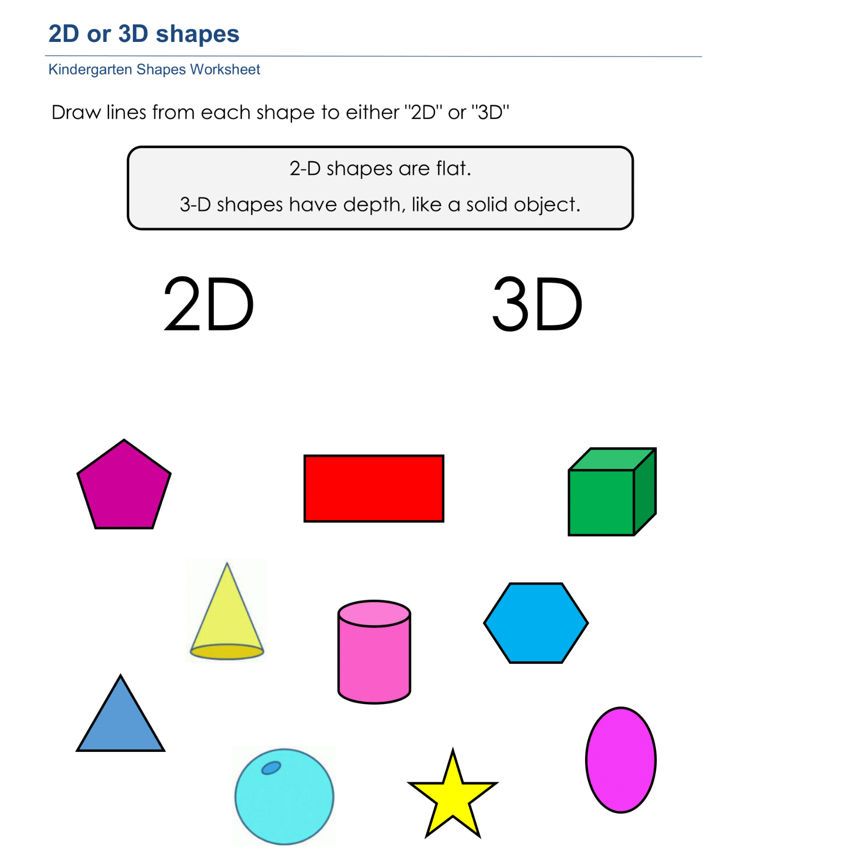 Sorting 2d And 3d Shapes Etsy