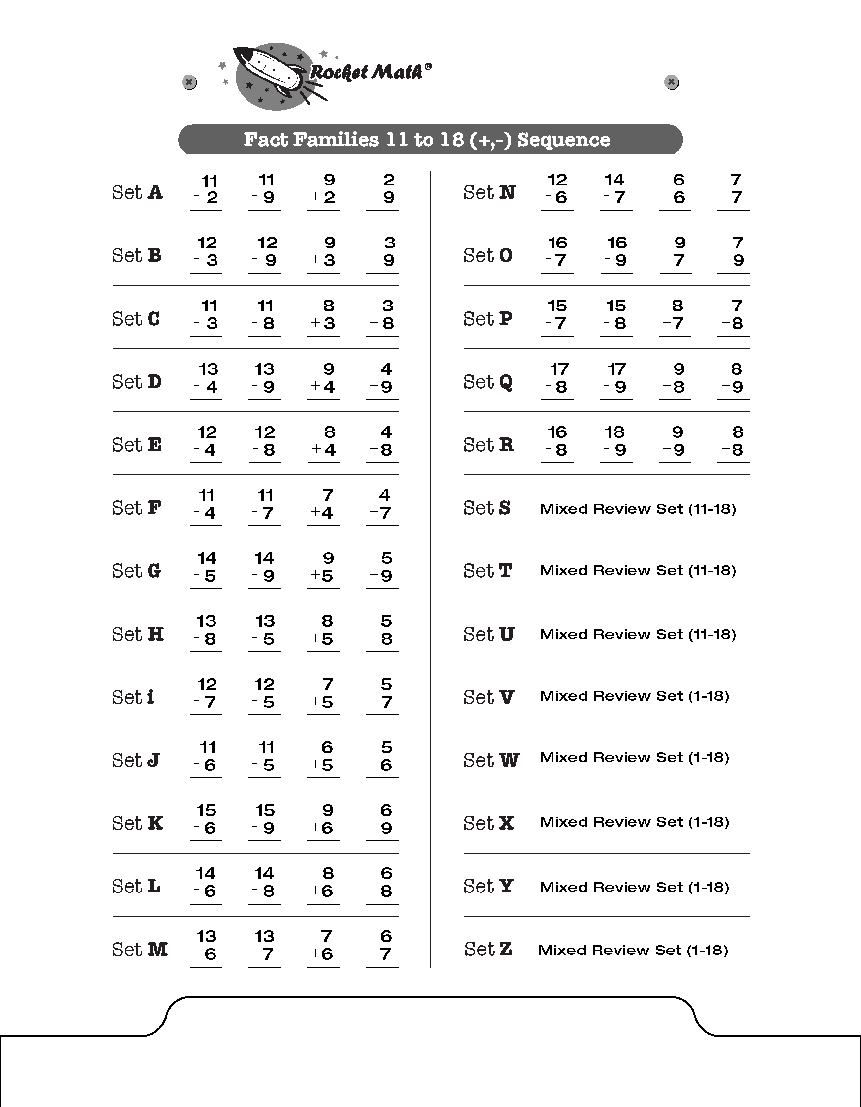 Fact Families For 1st And 2nd Grade
