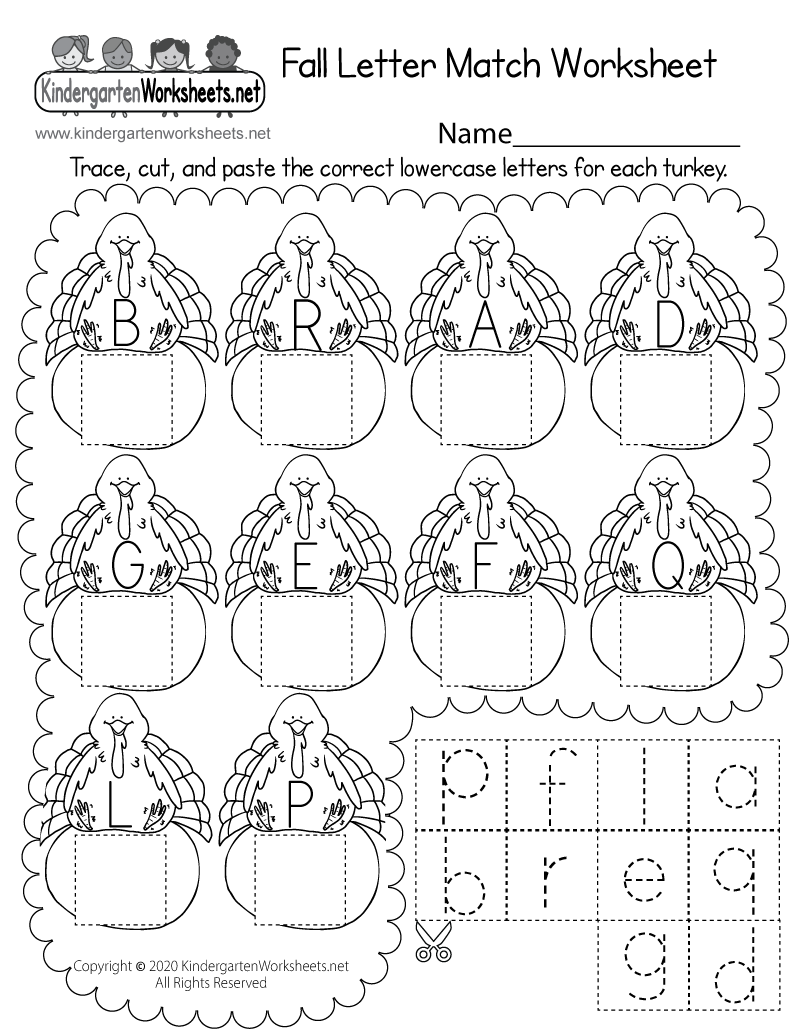 Free Fall Alphabet Worksheets For Preschoolers