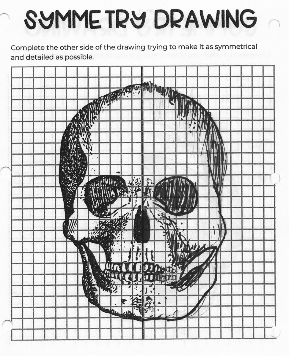 Kids Grid Drawing Challenge Printable Art Activity Worksheet