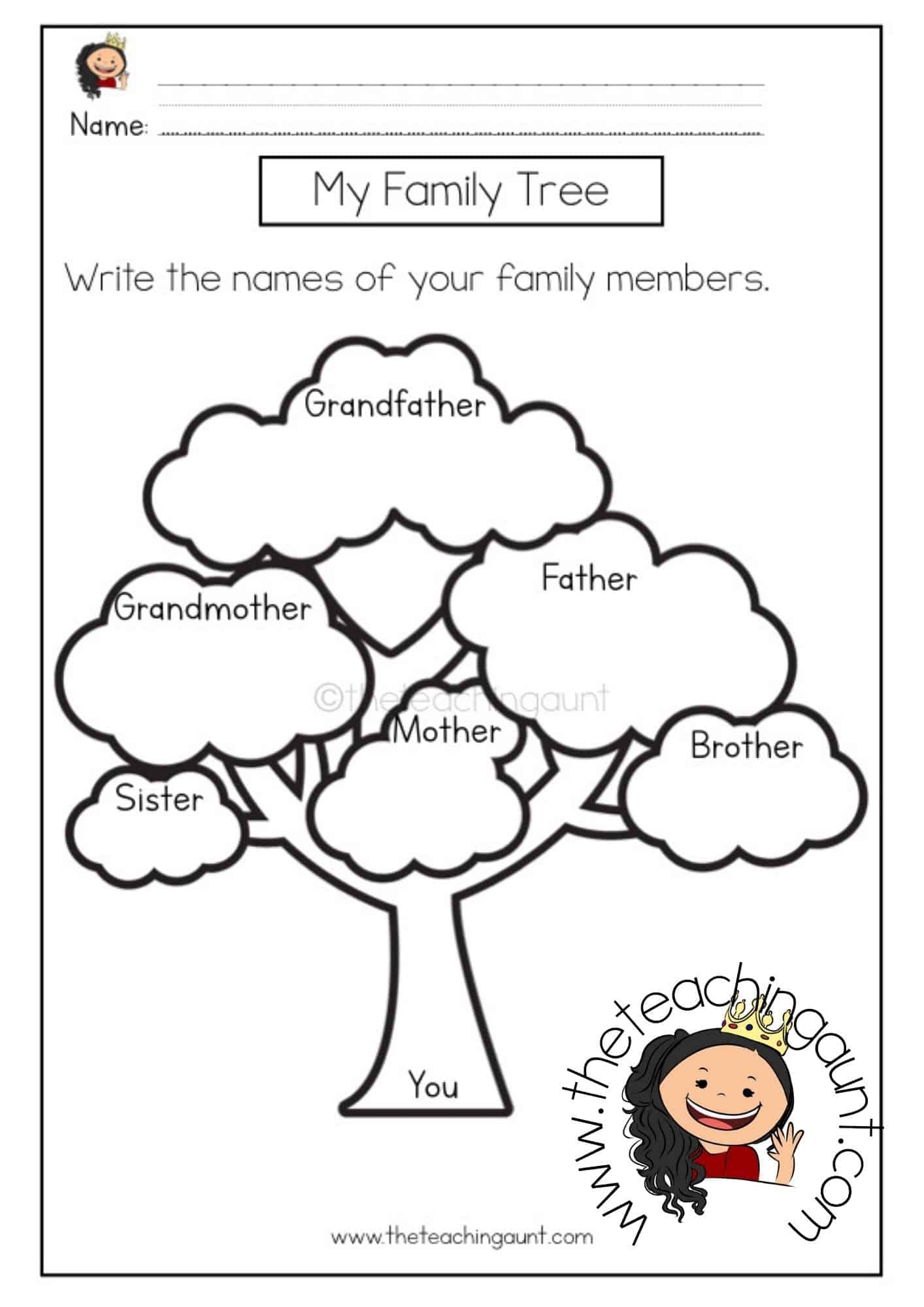 The Family Free Worksheet SKOOLGO