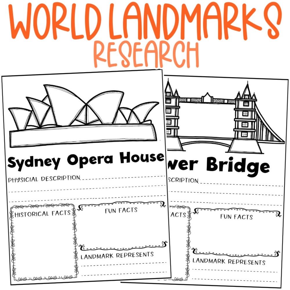 Famous Landmark Worksheets For Kids Little Bins For Little Hands
