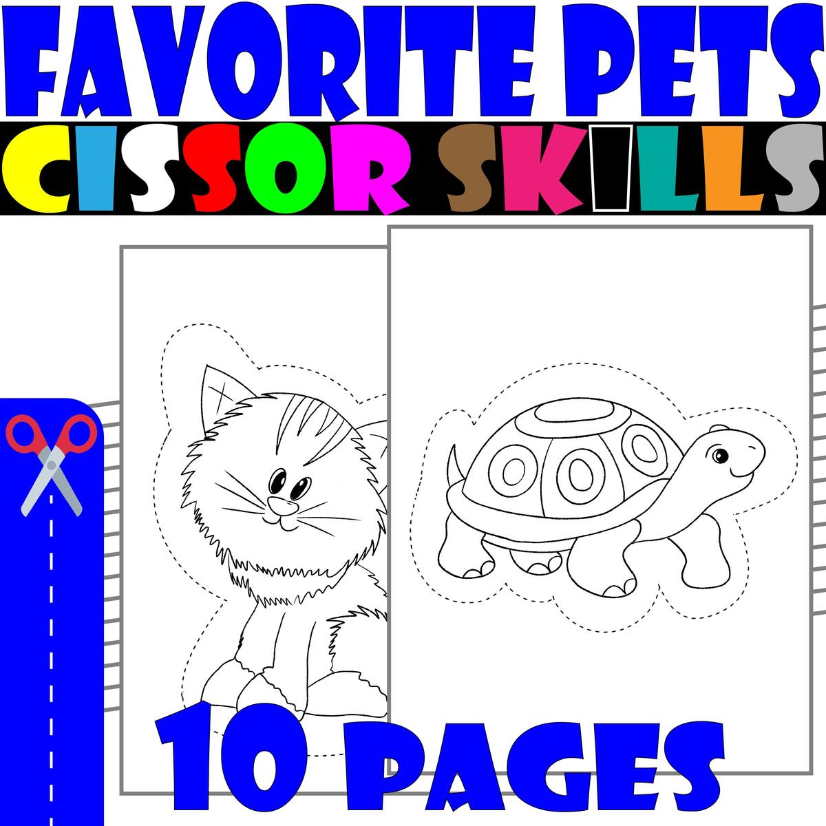 Favorite Pets Scissor Skills And Coloring For Kids Pets Scissor Skills Made By Teachers Favorite Pets Scissor Skills And Coloring For Kids Pets Scissor Skills Made By Teachers