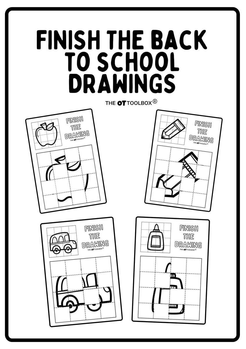 Finish The Drawing Back to School The OT Toolbox