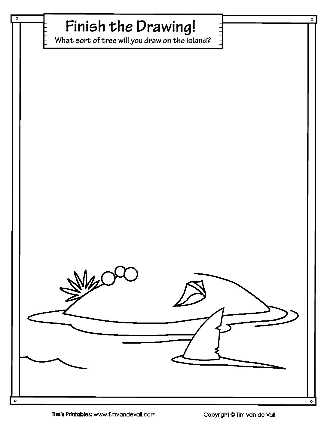 Finish The Drawing Island Tim S Printables