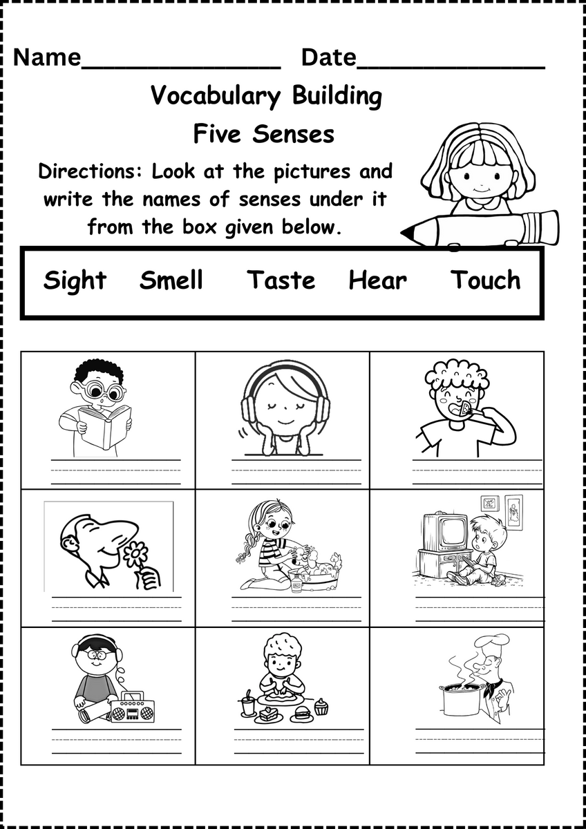 Five Senses Read And Choose Worksheet For Kindergarten And ESL Students Free Download Ezpzlearn