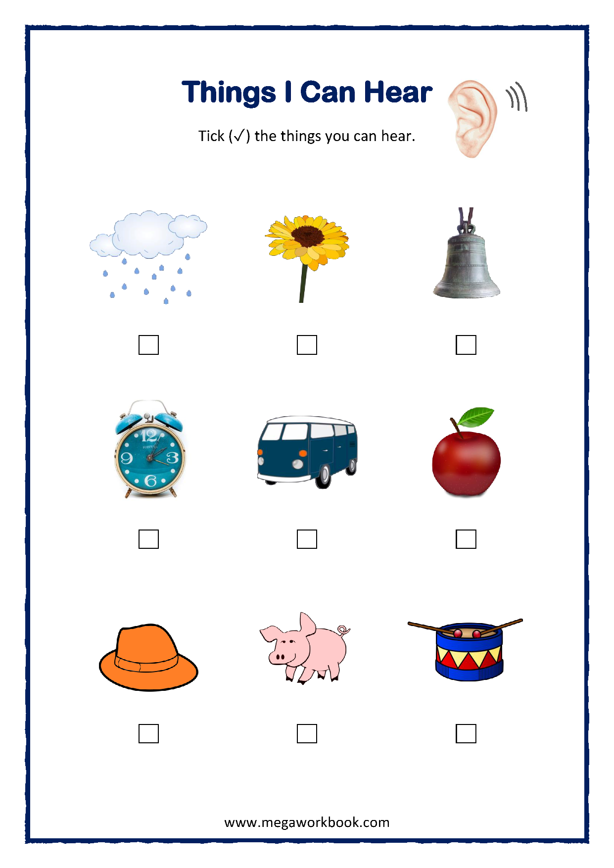The Human Body Activity Worksheet The Sense Of Hearing ClassMonitor