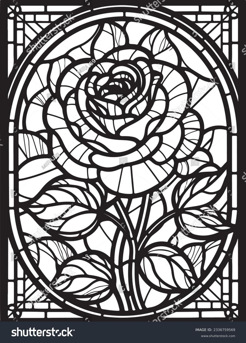 Flower Coloring Page Flower Coloring Book Stock Vector Royalty Free 2336759569 Shutterstock