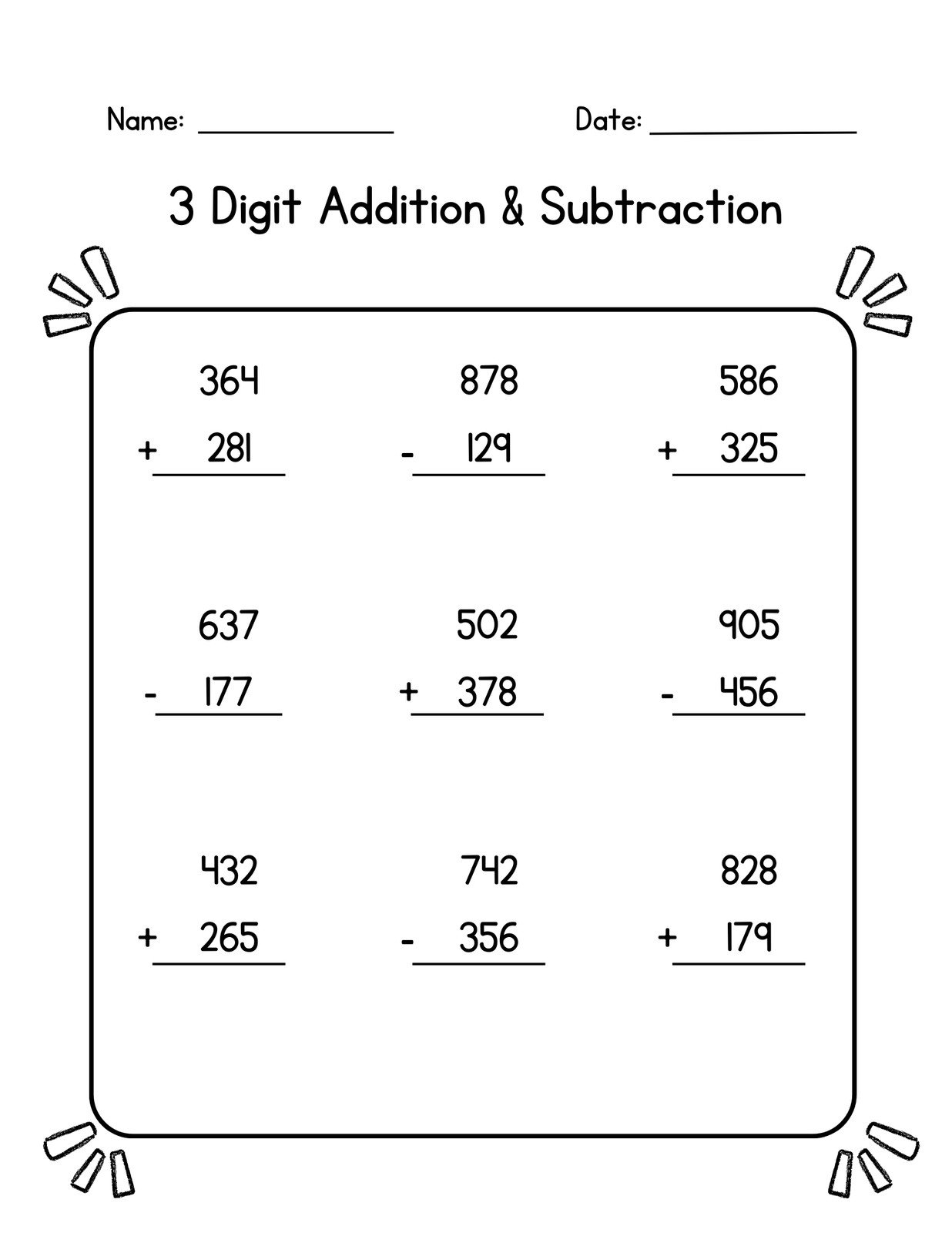 Free And Customizable Addition Templates Canva
