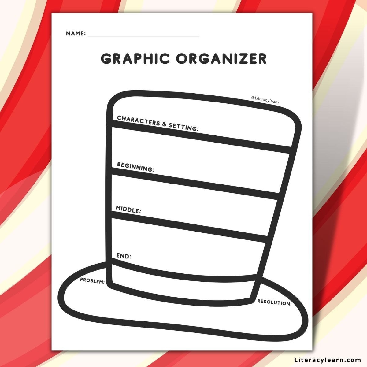 Free Cat In The Hat Graphic Organizer Worksheet Literacy Learn