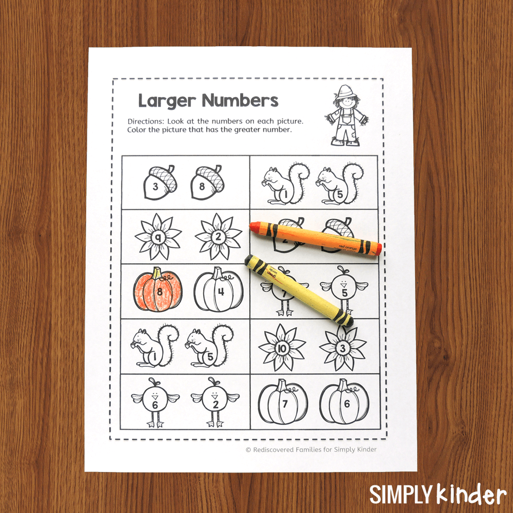 Fall Kindergarten Addition Worksheets Free PDF Eduflakes