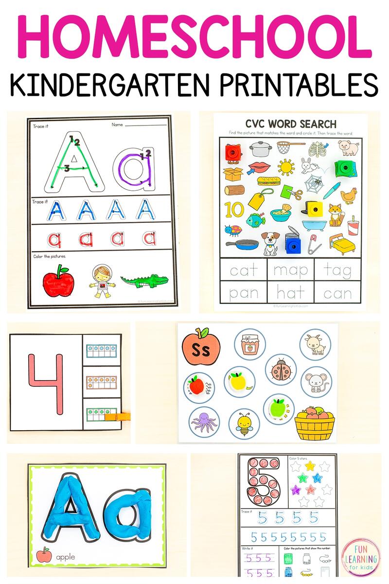 Free Kindergarten Homeschool Worksheets Engaging Activities For Young Learners