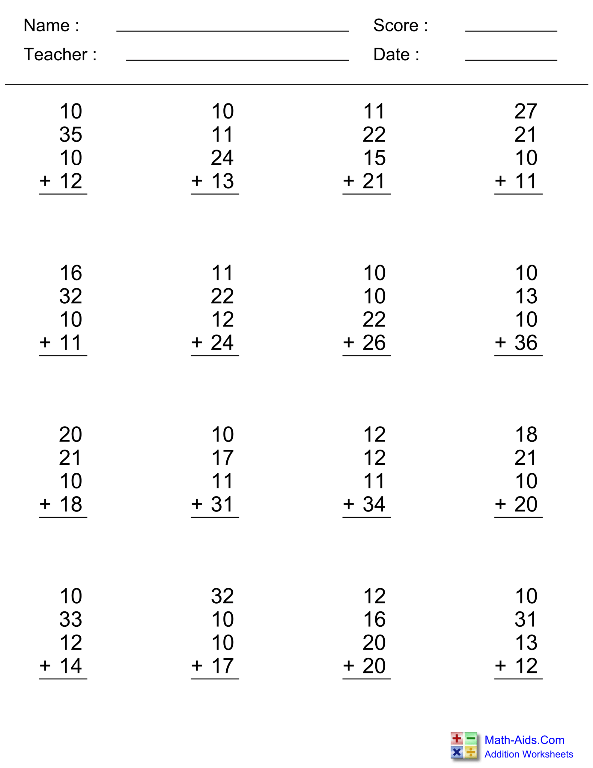 Free Long Addition Worksheet Download Free Long Addition Worksheet Png Images Free Worksheets On Clipart Library