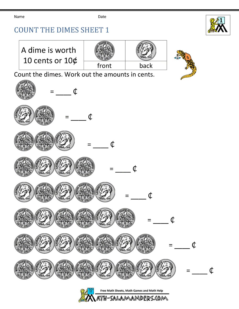 Counting Money Worksheets Money Math Free Printables Lettering SVG Files Tools Apps