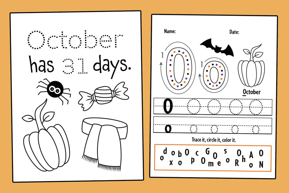 FREE October Worksheets For Preschool The Hollydog Blog
